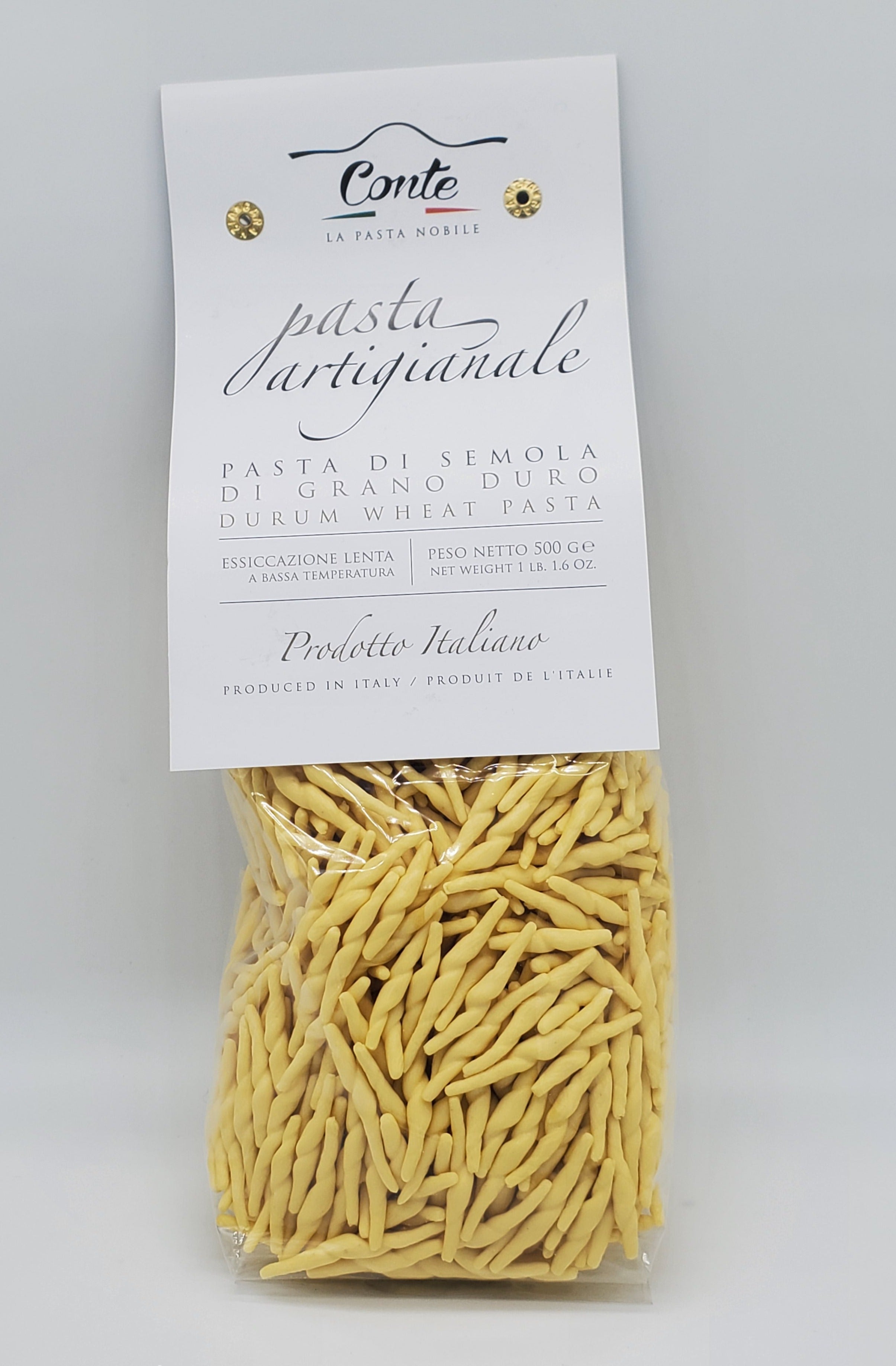 Pastificio Conte Artisanal Trofie Pasta 100% Durum Wheat Pasta - 500 g