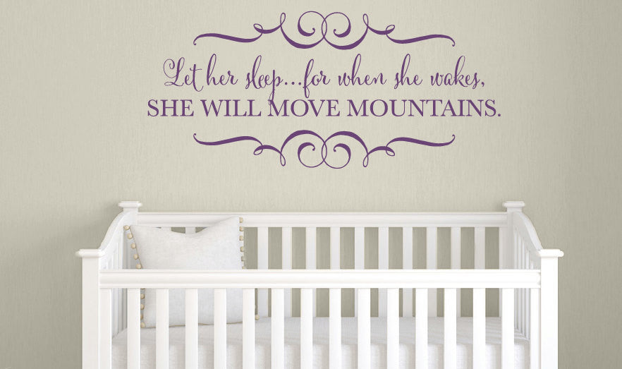 wall decal let them sleep for when they wake