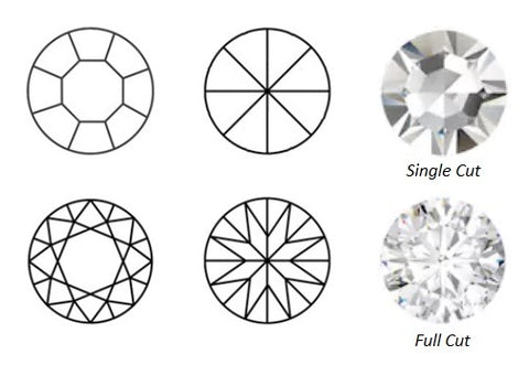 full cut versus single cut diamond melees