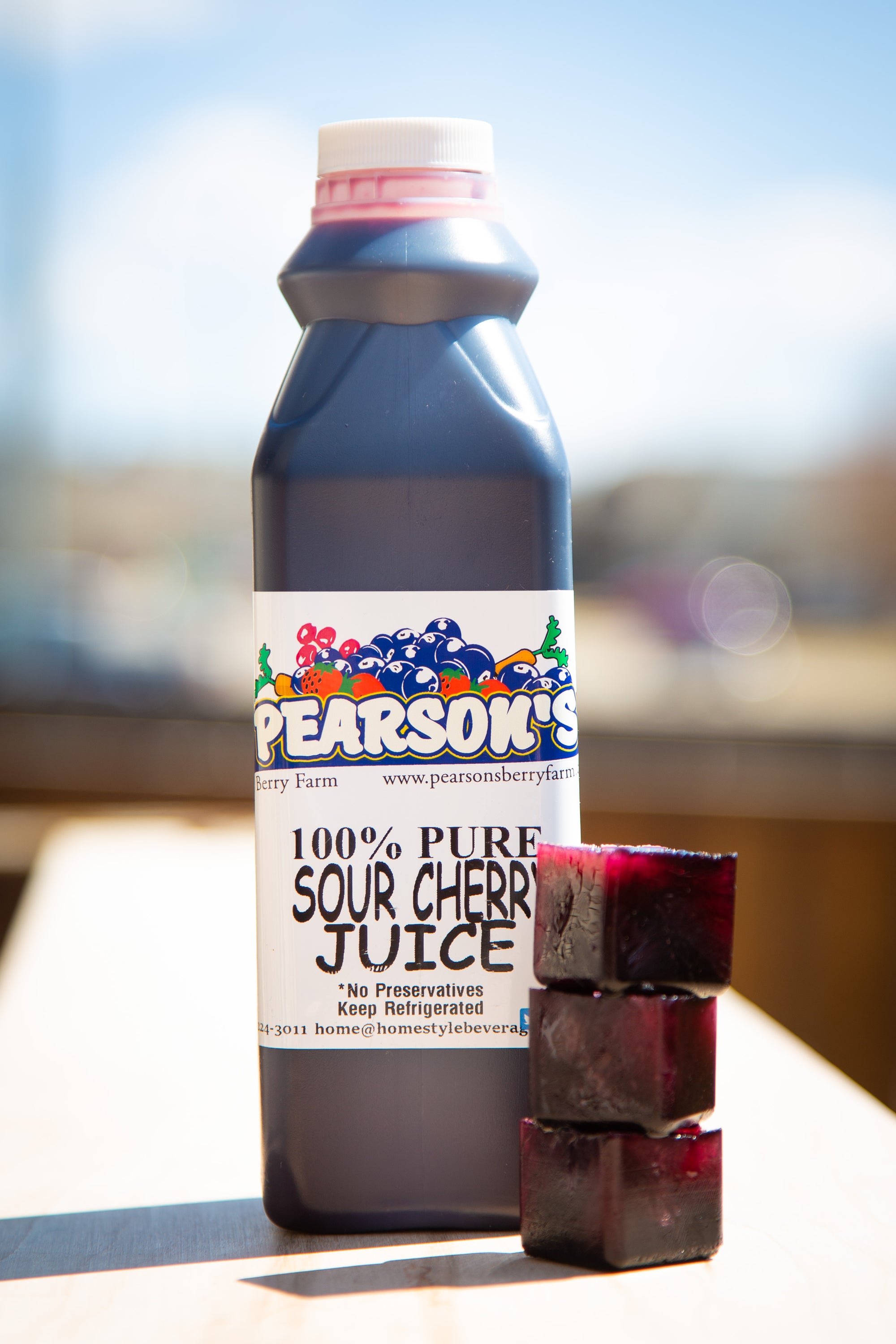 Pure Sour Cherry Juice 1L - Pearson's Berry Farm