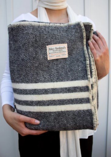 MacAusland Wool Blanket Queen Check🍁 – The Real Wool Shop