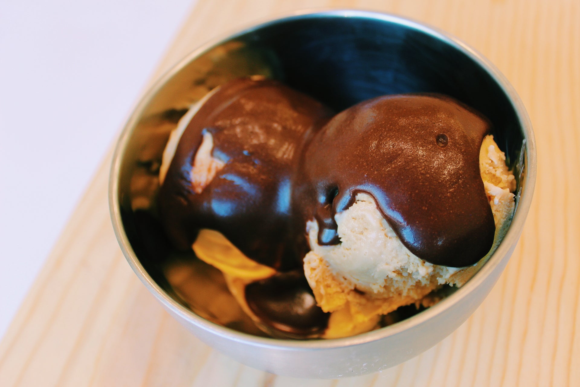 vegan ganache recipe on ice cream