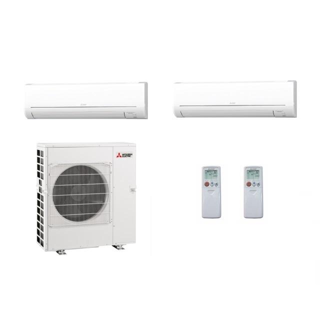 2 Zone | 6k + 6k | Mitsubishi Multi Zone Mini Split | 24,000 btu | 20 Seer2 | 5°F | MXZ3C24NA