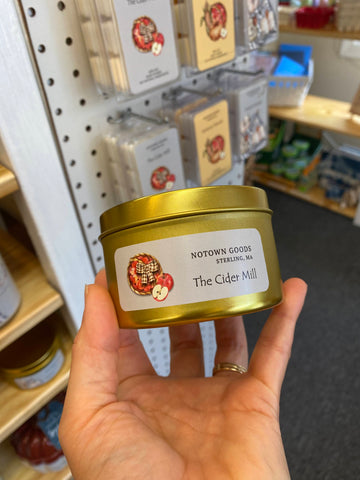 Cider Mill Gold Tin Candle