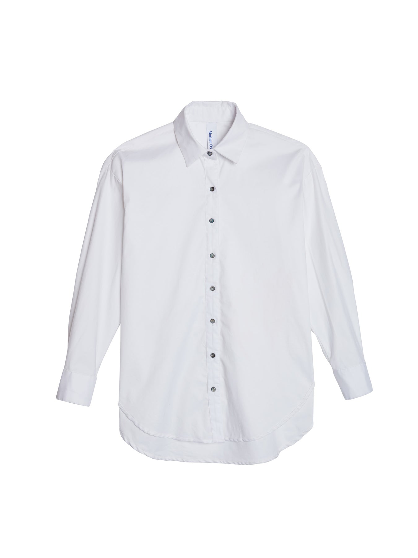 Mother Oxford Performance Button Up White Oxford Shirt for Moms