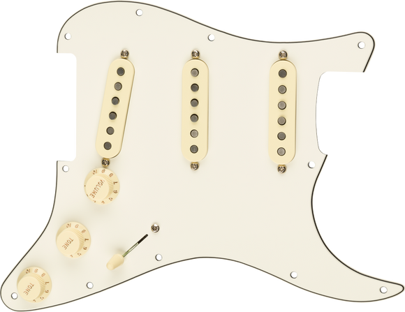 Fender Pre-wire Strat Pickguard, Texas Special SSS Parchment 11 Hole PG