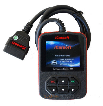 iCarsoft i980 OBD2 DIAGNOSTIC SCANNER TOOL for MERCEDES BENZ TEST RESE - German Audio Tech