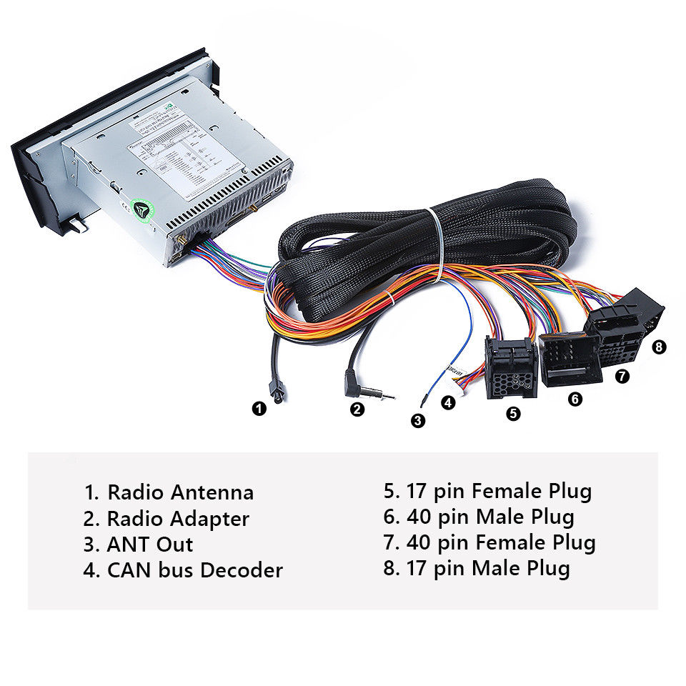 A0582 BMW E46/E39/E53 Extended Wiring Harness 17Pin 40Pin for GA9150B