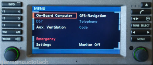 2004 range rover l322 radio display menu