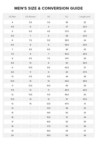 hype size guide