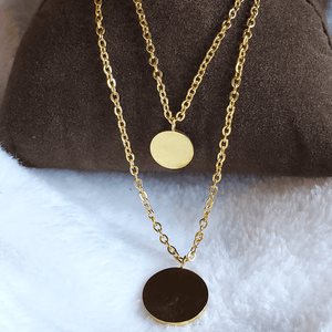 Circle Gold Necklace - Blinged Jewels