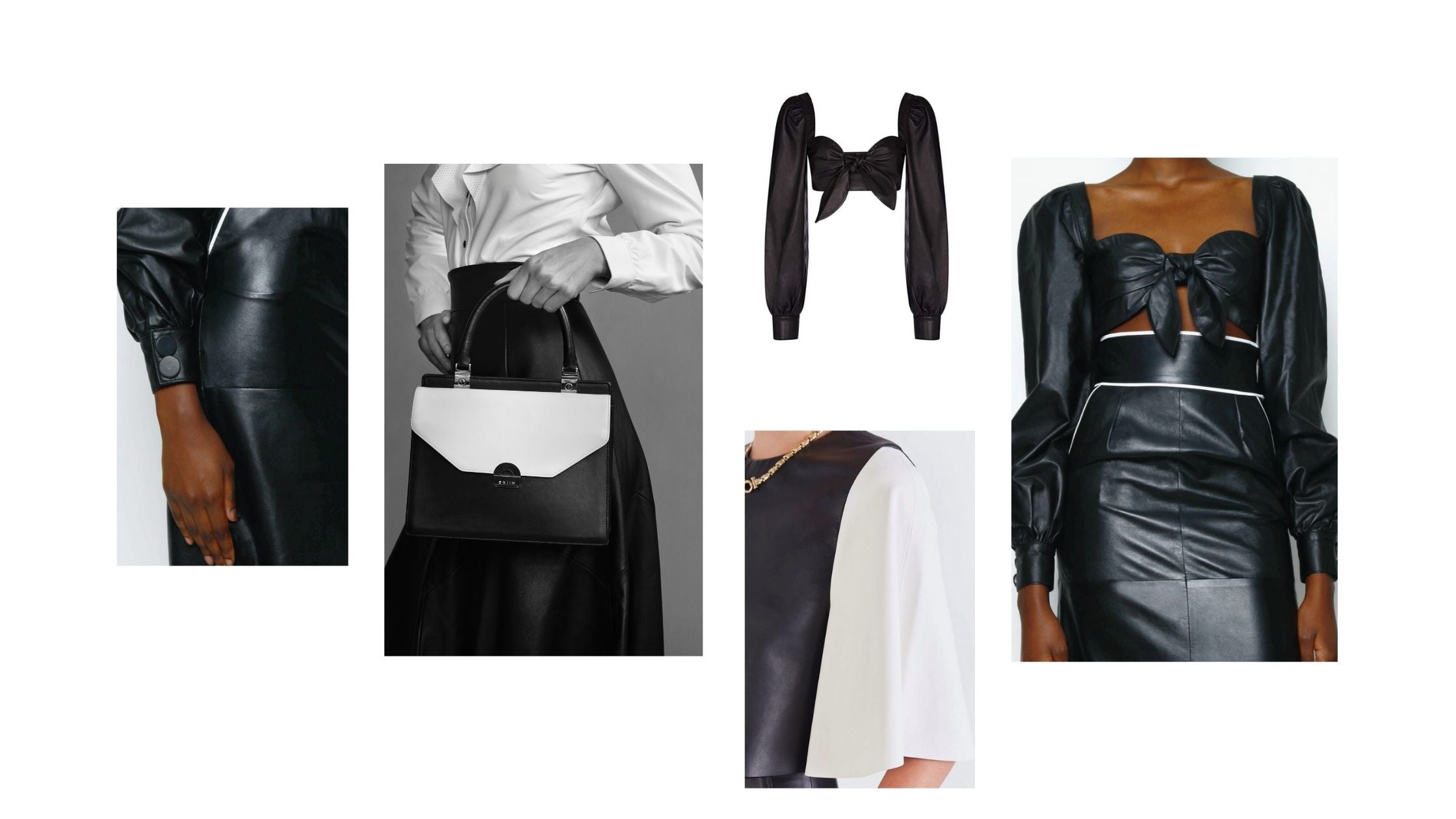 Christmas-drinks-outfits-leather-crop-top-and-leather-skirt
