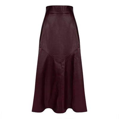 Buy Leather Midi Skirt Online In India -  India