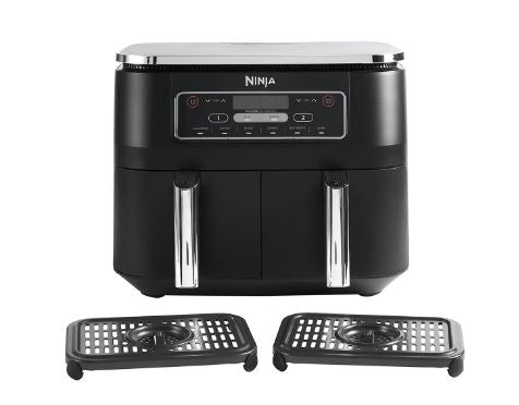 Ninja Foodi MAX Dual Zone Hot Air Fryer [AF400EU] 9.5 L Capacity, 2  Compartments, 6 Functions, Grey Black – Ninjaadium