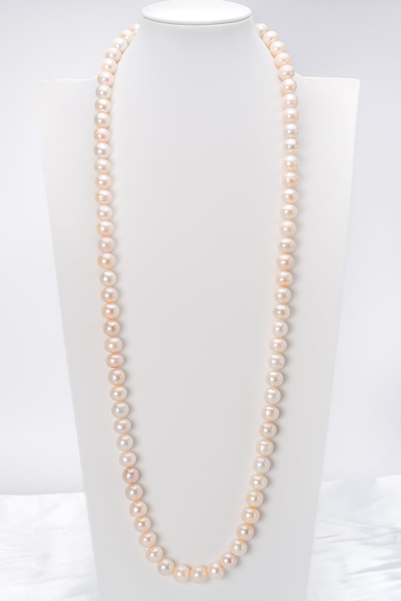 81pcs Fresh Water Pearl Necklace- Oval/NR 10-11mm A quality