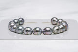 15pcs "Icing" Light Mix Bracelet - Circle/Semi-Baroque 9mm AAA/AA quality Tahitian Pearl - Loose Pearl jewelry wholesale