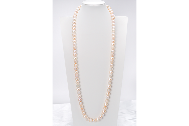81pcs Fresh Water Pearl Necklace- Oval/NR 10-11mm A quality