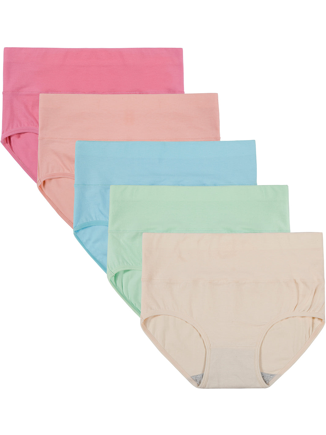 HNX 5-Piece Cotton Ribbed Plus Size Women's Panties - Trendyol