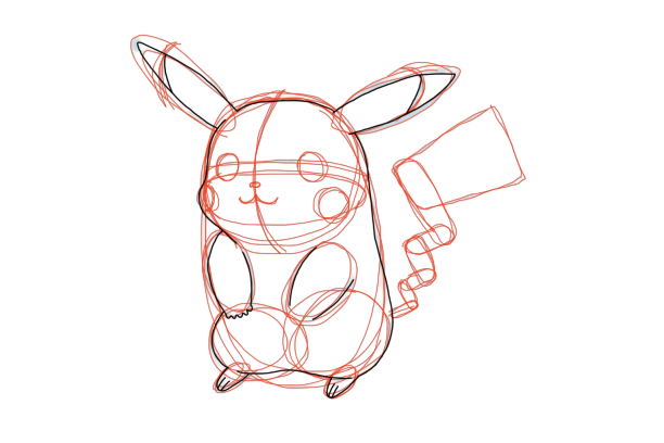 comment dessiner pikachu détéctive