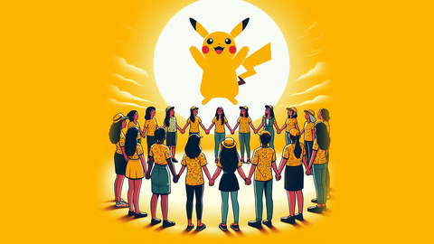 Les gens se rassemblent pour célébrer Pikachu