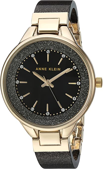 anne klein women's swarovski crystal accented bracelet watch