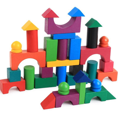 kids wooden block set