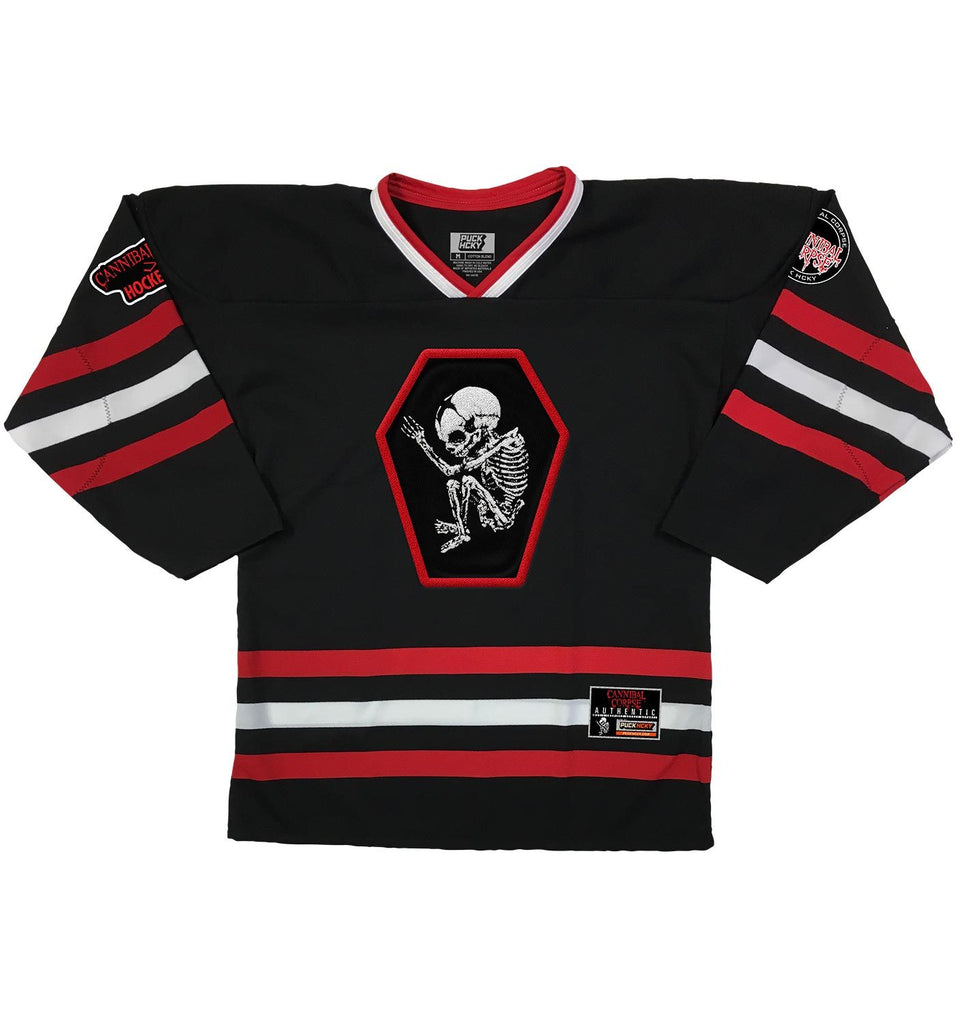 black and white hockey jersey