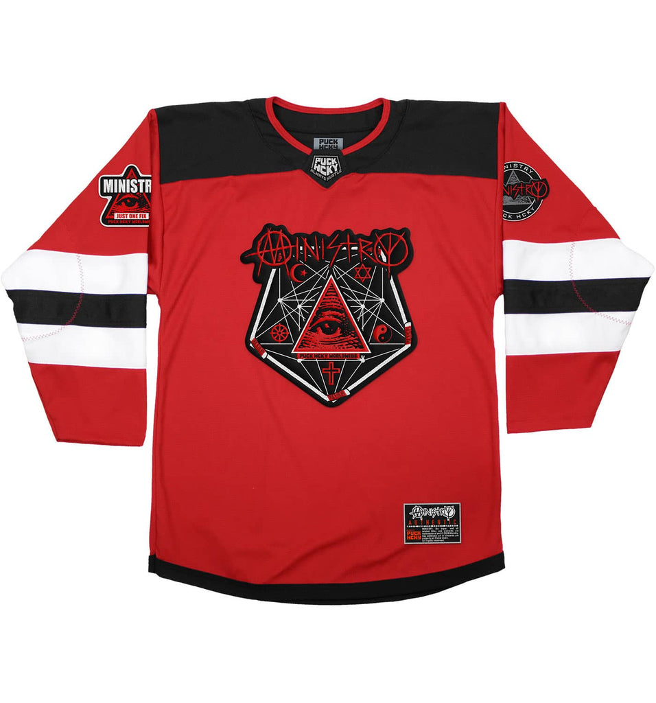 DELUXE HOCKEY JERSEY (RED/BLACK/WHITE 