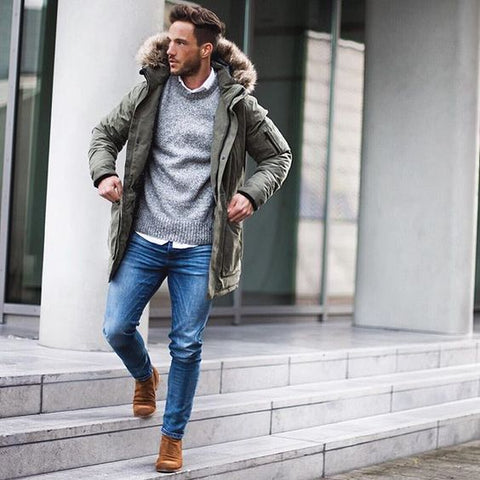 look homme parka