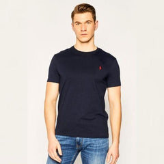 Marineblaues Slim-Fit-T-Shirt von Ralph Lauren