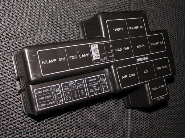 90 91 92 93 94 95 96 Nissan 300zx OEM Fuse Box Cover ... del sol fuse box diagram 