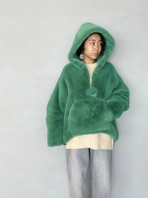 searoomlynn ecoファーzip up ショートコート