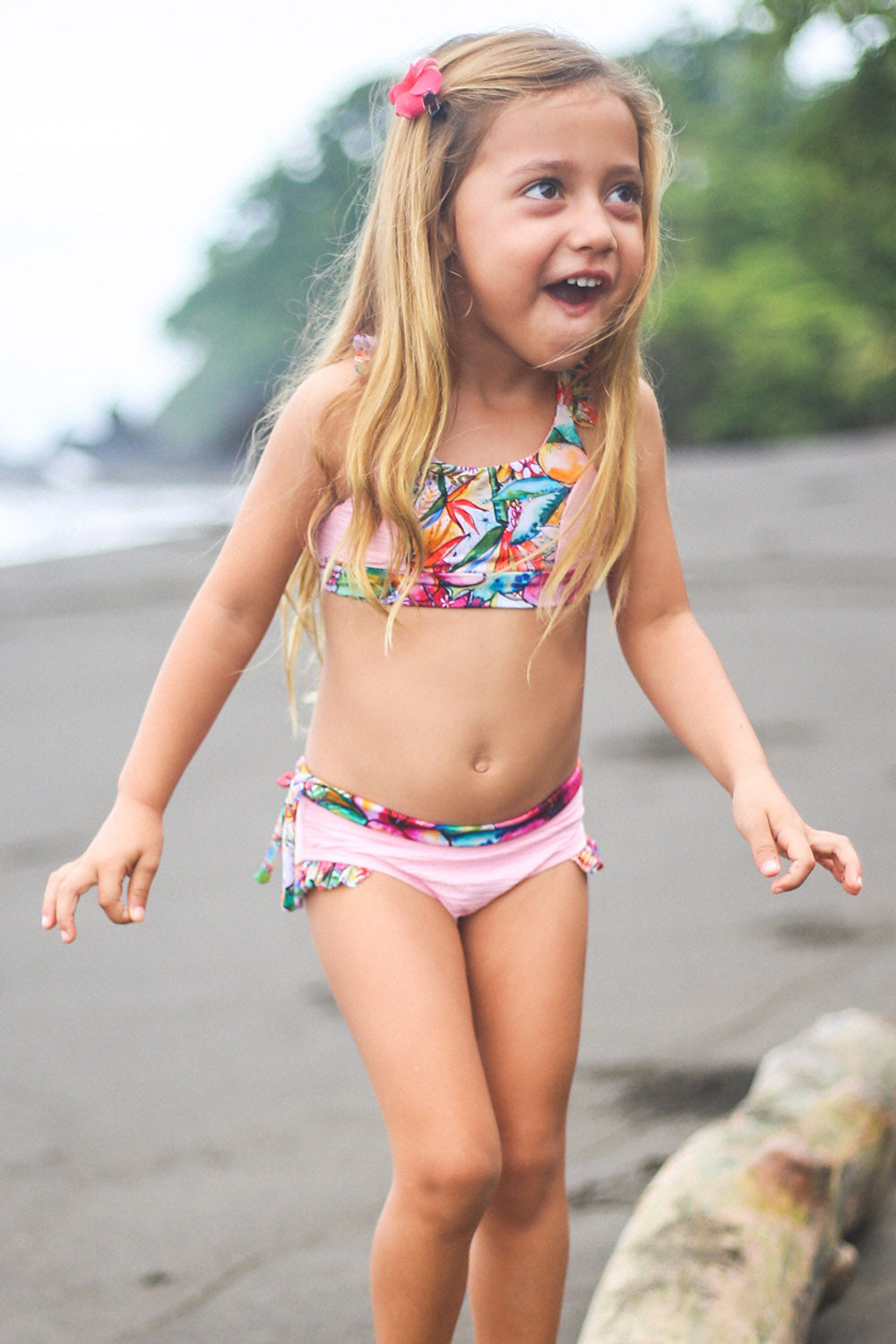Dkoko Mini Flourish sustainable kids surf bikini bottom