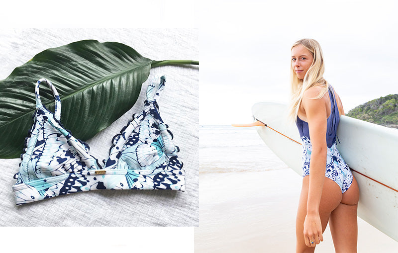 Bikinis made with Pepa's Morpho custom print