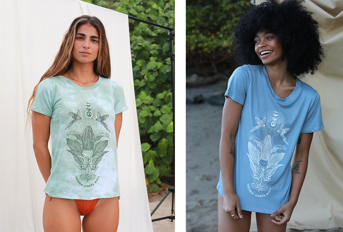 Tropia + Dkoko Tshirt in Sustainable Organic Cotton and bamboo fabric in Jungle