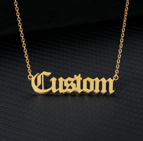 custom name necklace from pine jewellery
