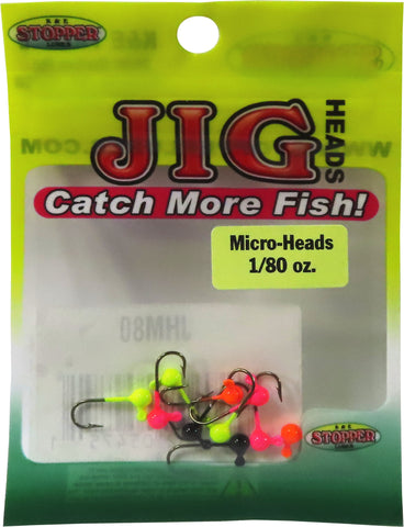 Glow Jig Heads - 1/32- 1/16 - 1/8 - 10 Pack - No Collar – Ramble