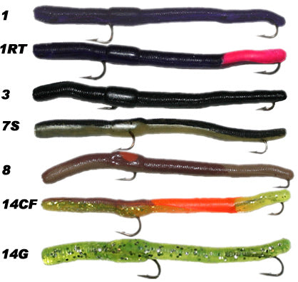 Bass Stopper - Magnum 3 Hk Reg Rigged Worms - 6 Pack – Stopper Lures