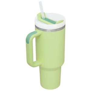 New Stanley Adventure Quencher H2.0 Travel Tumbler Straw 40oz Citron Lime  Green