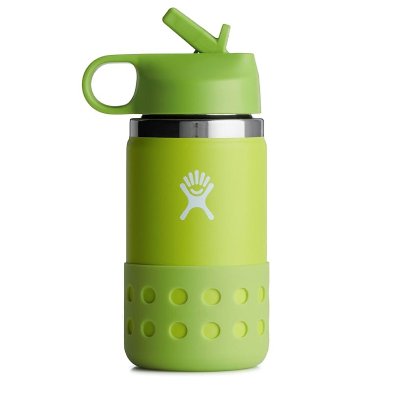 Hydro Flask Bottle, Wide Straw Lid & Boot, Ice, For Kids, 12 Ounce