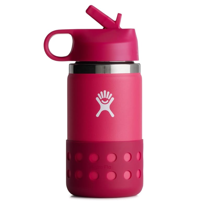 Hydro Flask Bottle, Wide Straw Lid & Boot, Ice, For Kids, 12 Ounce