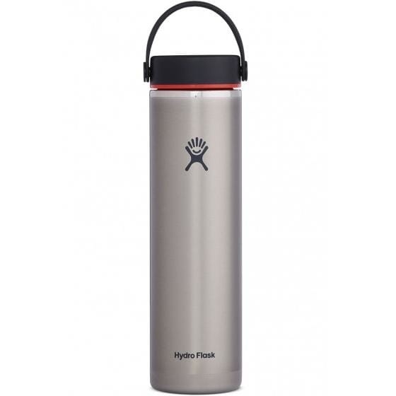 Hydroflask 24 oz Wide Mouth Water Bottle w/ Straw Lid - White