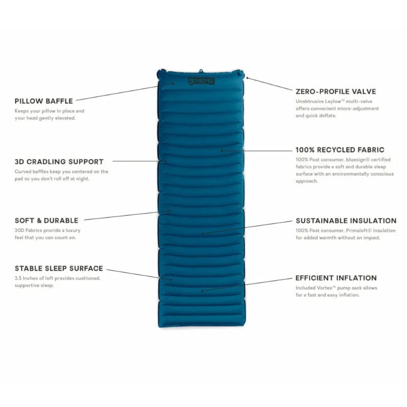 Nemo Quasar 3d Sleeping Pad - Insulated - Long Wide | High Country