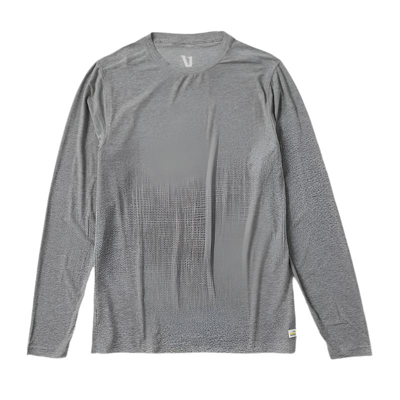 Vuori Long-Sleeve Strato Tech Tee - Men's Heather Grey M