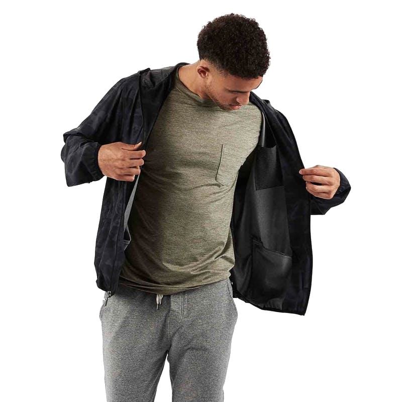 Outdoor Trainer Shell, Men's Black Camo Jacket