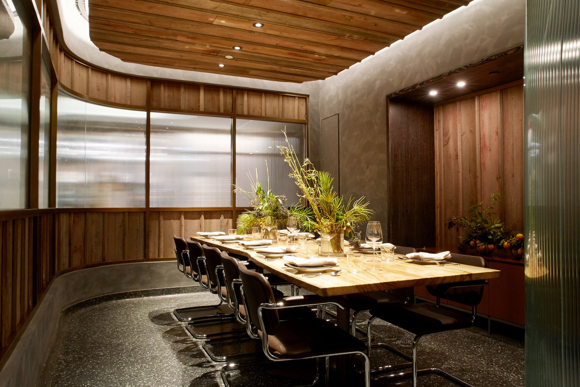Five Acres restaurant within Rockefeller Center; Photo by Signe Birck, Courtesy of INC Architecture & Design