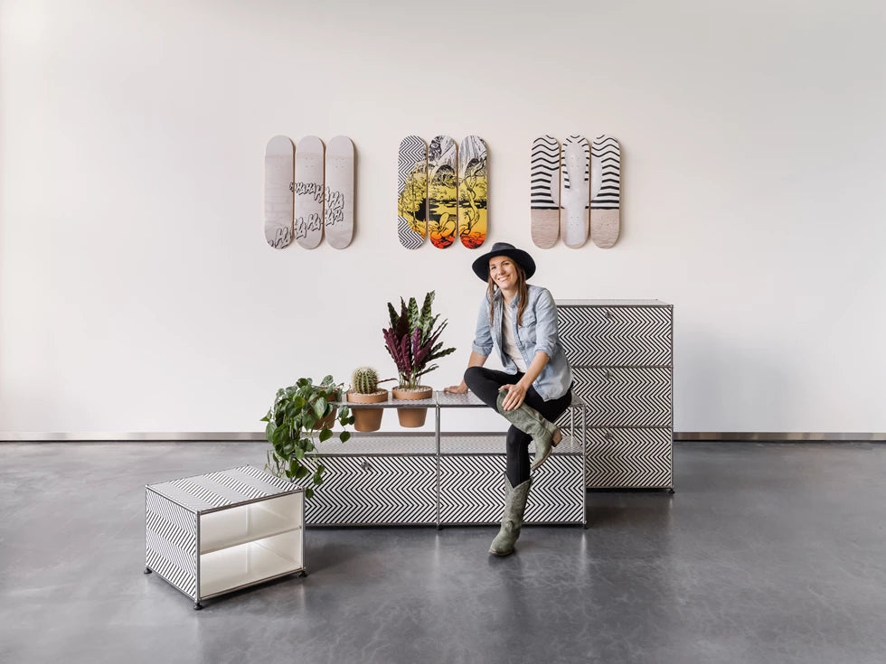 Claudia Comte's Limited Collection for USM x THE SKATEROOM at Milan Design Week 2023. Photos courtesy of USM