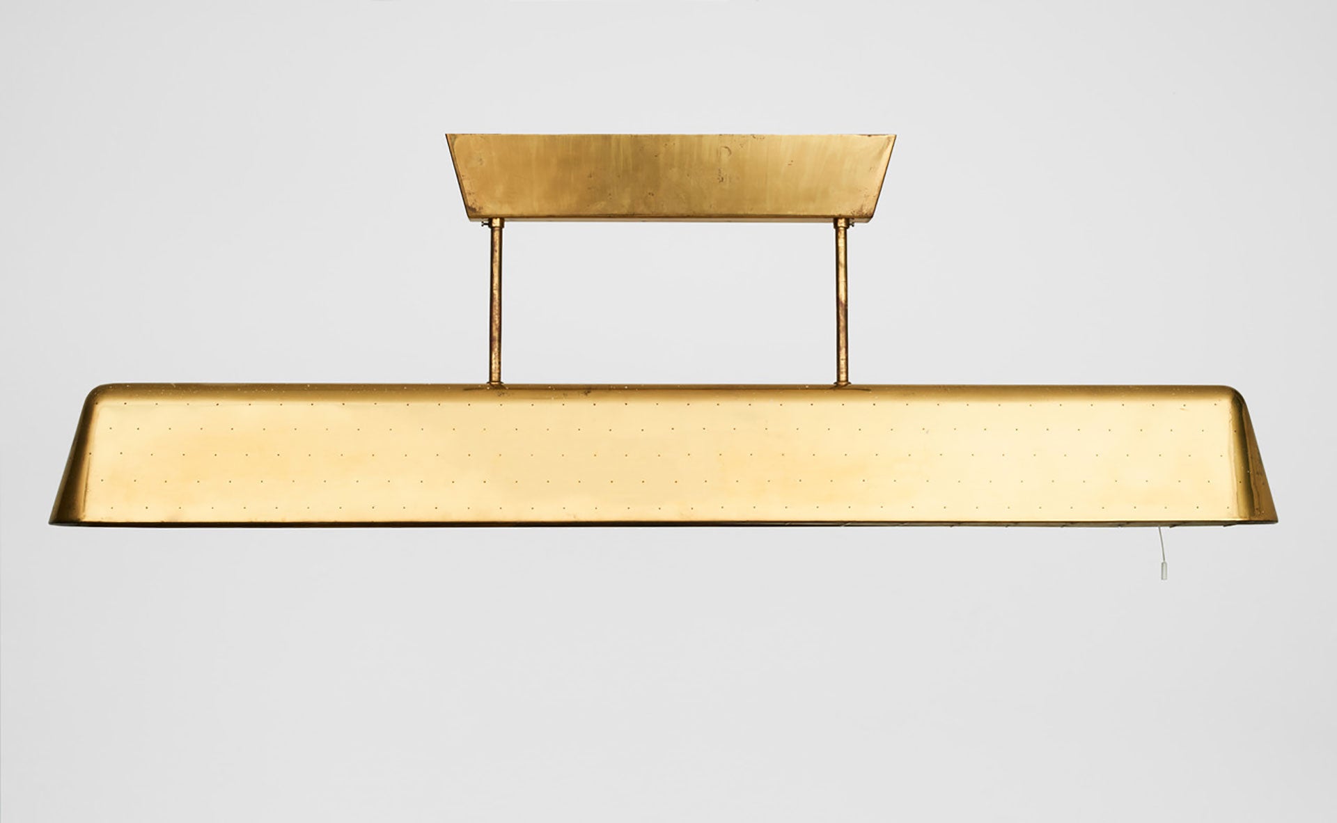 Ceiling lamp in perforated brass/ Paavo Tynell, 1953/ Brass/ Courtesy of Angela Weber Möbel