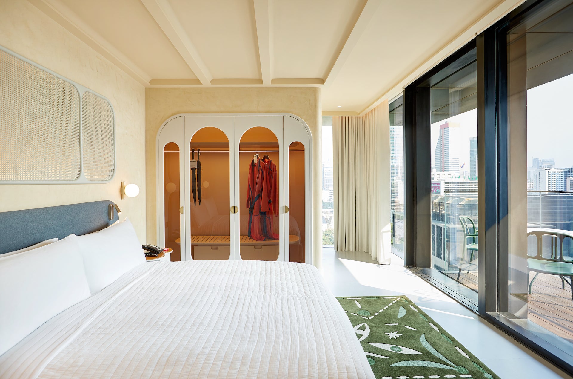 Balcony suite at the Standard Bangkok designed by Jaime Hayon, 2022. Photo © Standard Hotels; courtesy of Hayon Studio