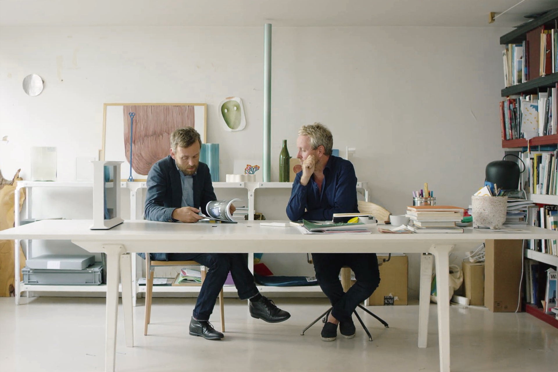 Erwan and Ronan Bouroullec in their Paris studio. Photo © Seriftv